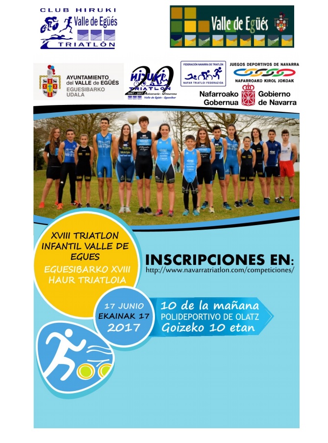 Abiertas las inscripciones del Triatl&oacute;n Infantil Valle de Eg&uuml;&eacute;s